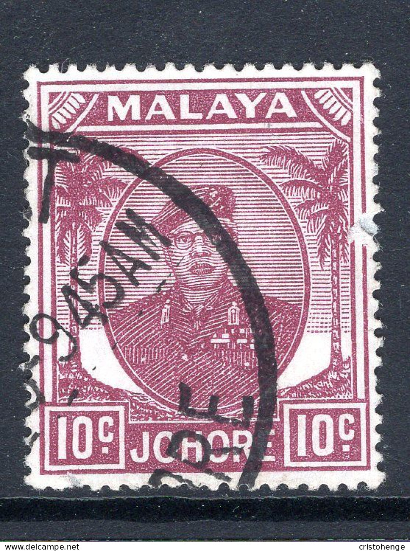 Malaysian States - Johore - 1949 Sultan Sir Ibrahim - 10c Magenta Used (SG 139) - Johore