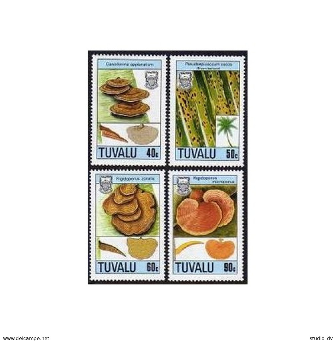 Tuvalu 497-500, MNH. Michel 518-521. Mushrooms 1988. - Tuvalu