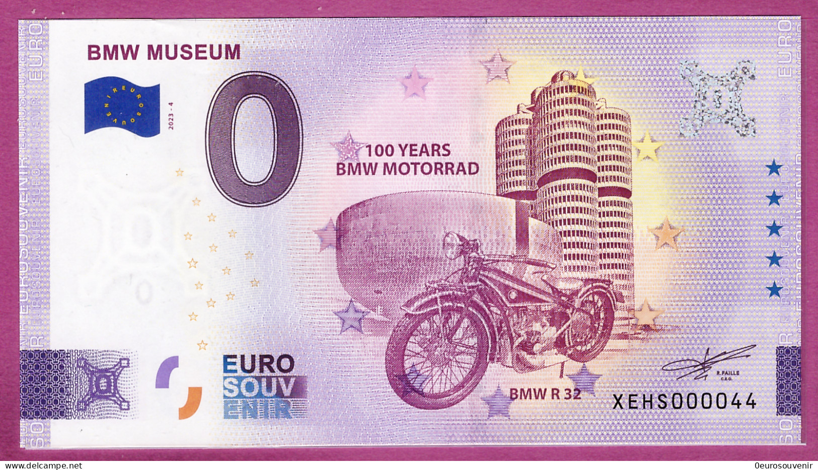 0-Euro XEHS 2023-4 # 0044 ! BMW MUSEUM - MÜNCHEN - BMW R 32 - Private Proofs / Unofficial