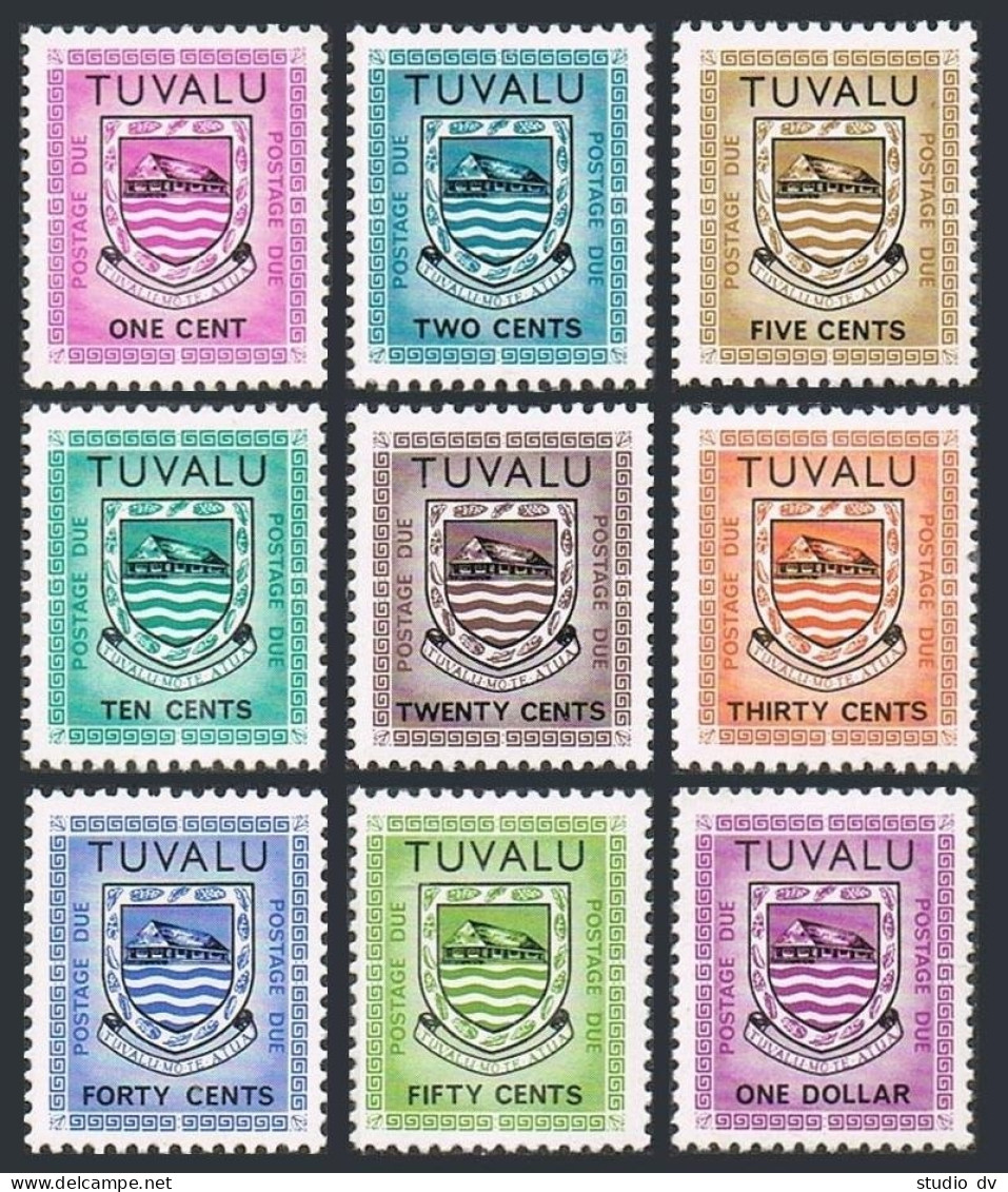 Tuvalu J1-J9, MNH. Michel P1-P9. Due Stamps 1981. Arms. - Tuvalu (fr. Elliceinseln)