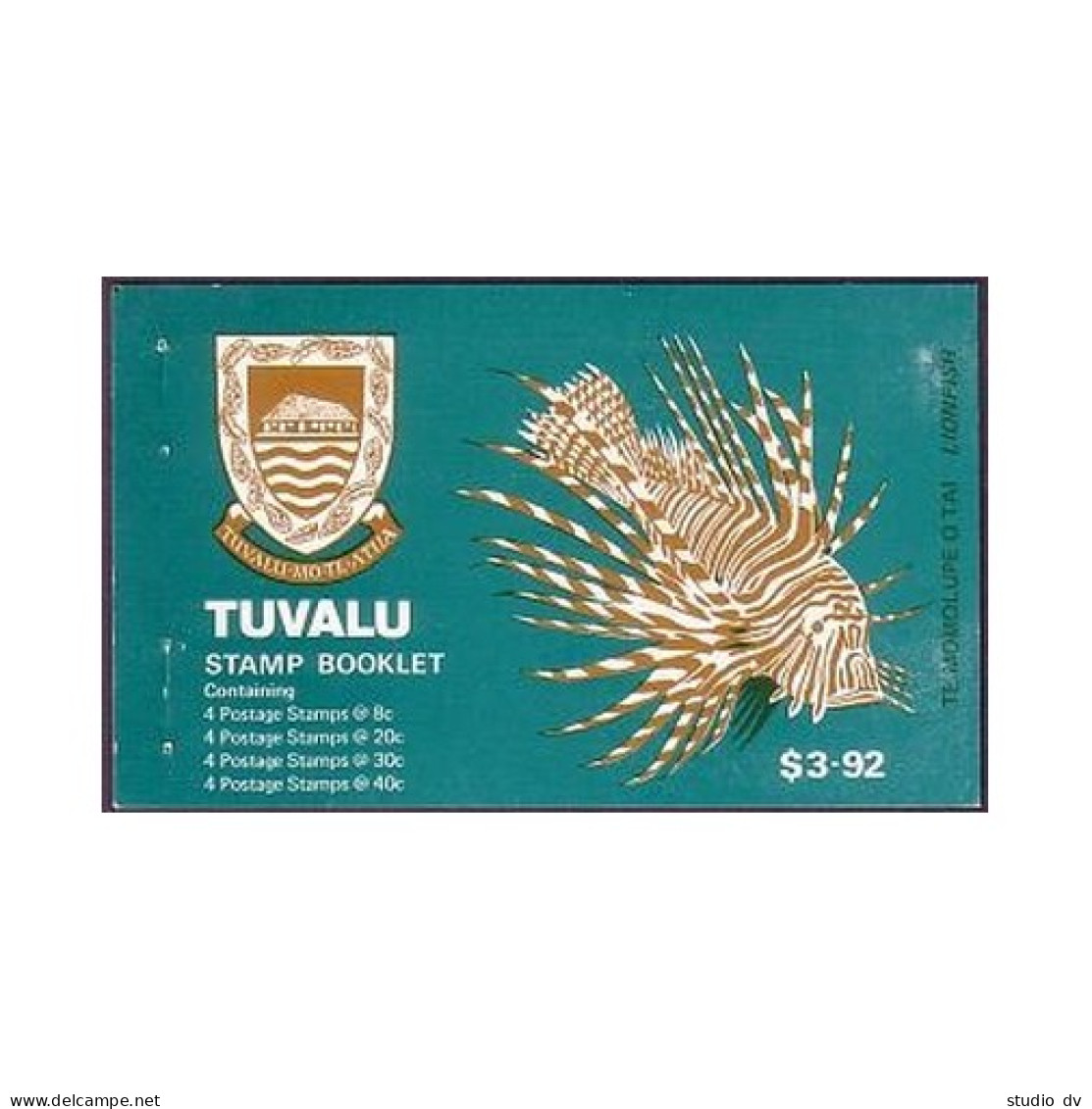 Tuvalu 101,104,106,108 X4 Booklet,MNH. Fish 1979. - Tuvalu (fr. Elliceinseln)