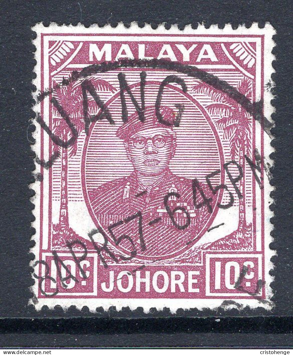 Malaysian States - Johore - 1949 Sultan Sir Ibrahim - 10c Magenta Used (SG 139) - Johore