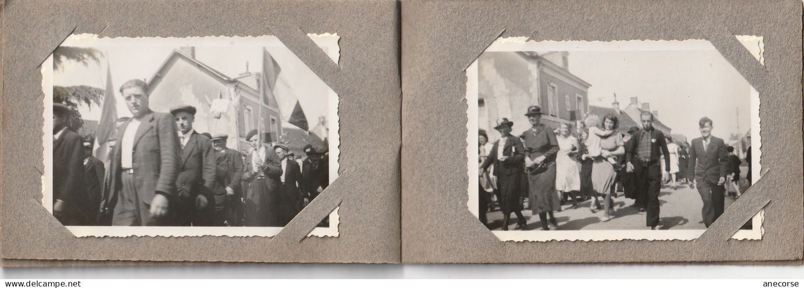 Carnet  Souvenir Du Défilé De La VIctoire 9 Mai 1946 Ruillé Sur Loir à Confirmer 8 Photos 9 X 6 - Guerra, Militares