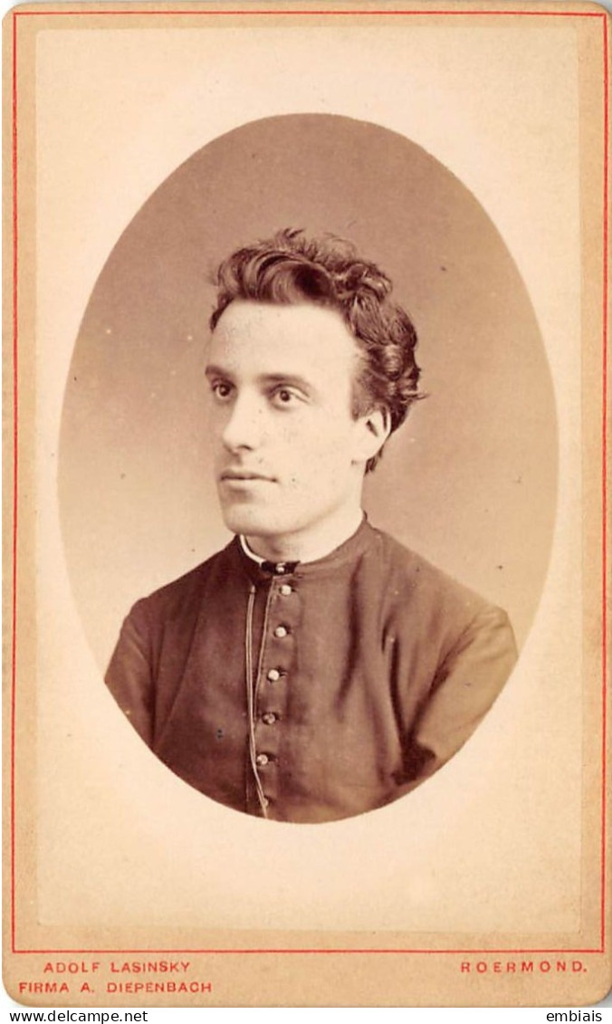 ROERMOND - Photo CDV Portrait D'un Religieux, Prêtre Par Le Photographe ADOLF LASINSKY, Roermond - Old (before 1900)