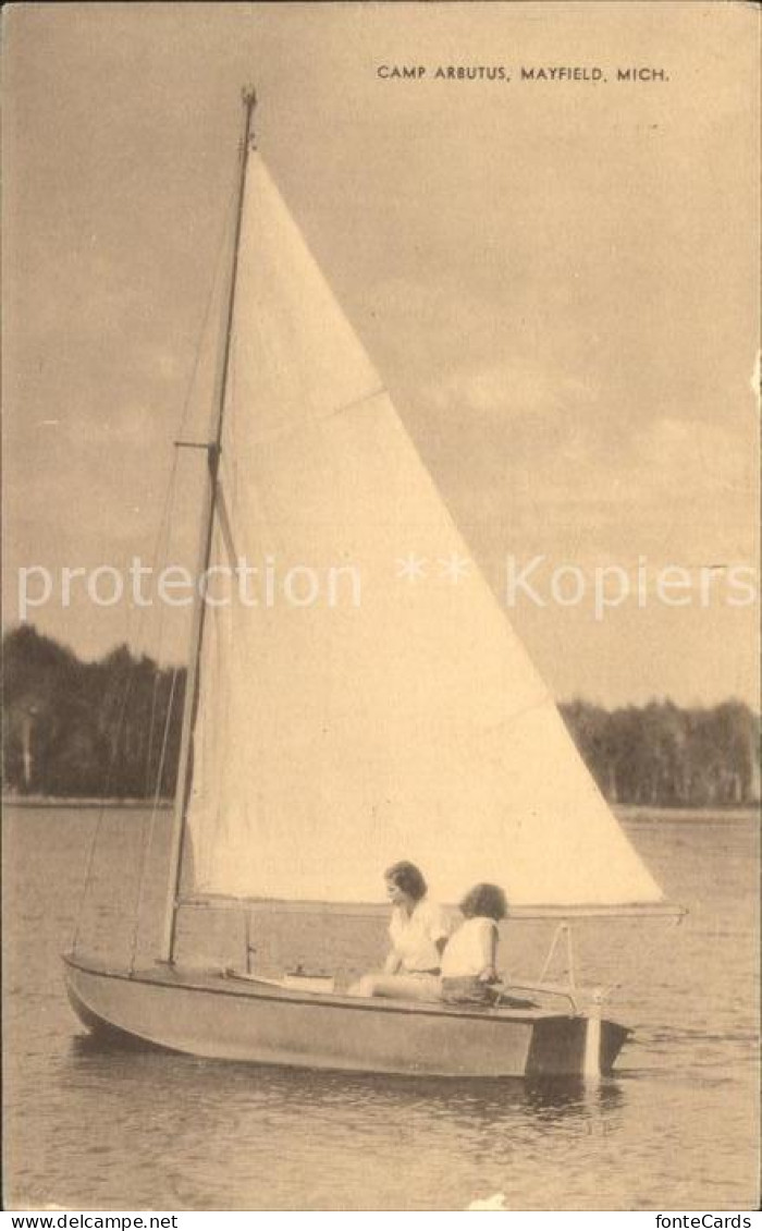 72053968 Mayfield_Michigan Camp Arbutus Sailing Boat - Other & Unclassified