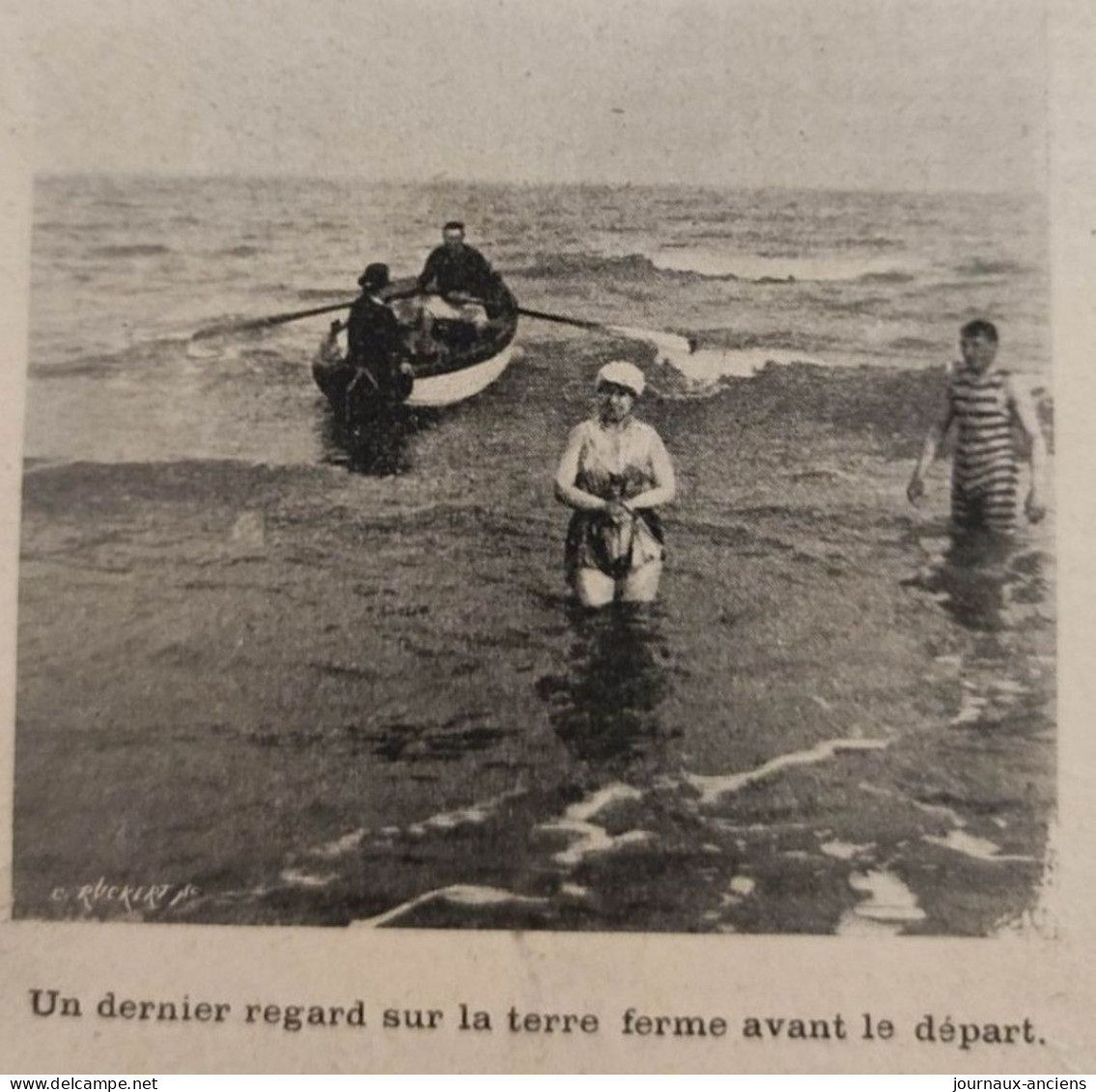 1900 CALAIS = DOUVRES A LA NAGE PAR UNE FEMME - Mme  WALBURGA DE ISACESCU - Revue Sportive " LA VIE AU GRAND AIR " - 1900 - 1949