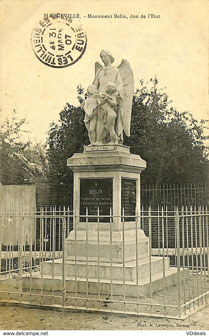 CPA - France - (27) Eure - Haqueville - Monument Belin - Vernon