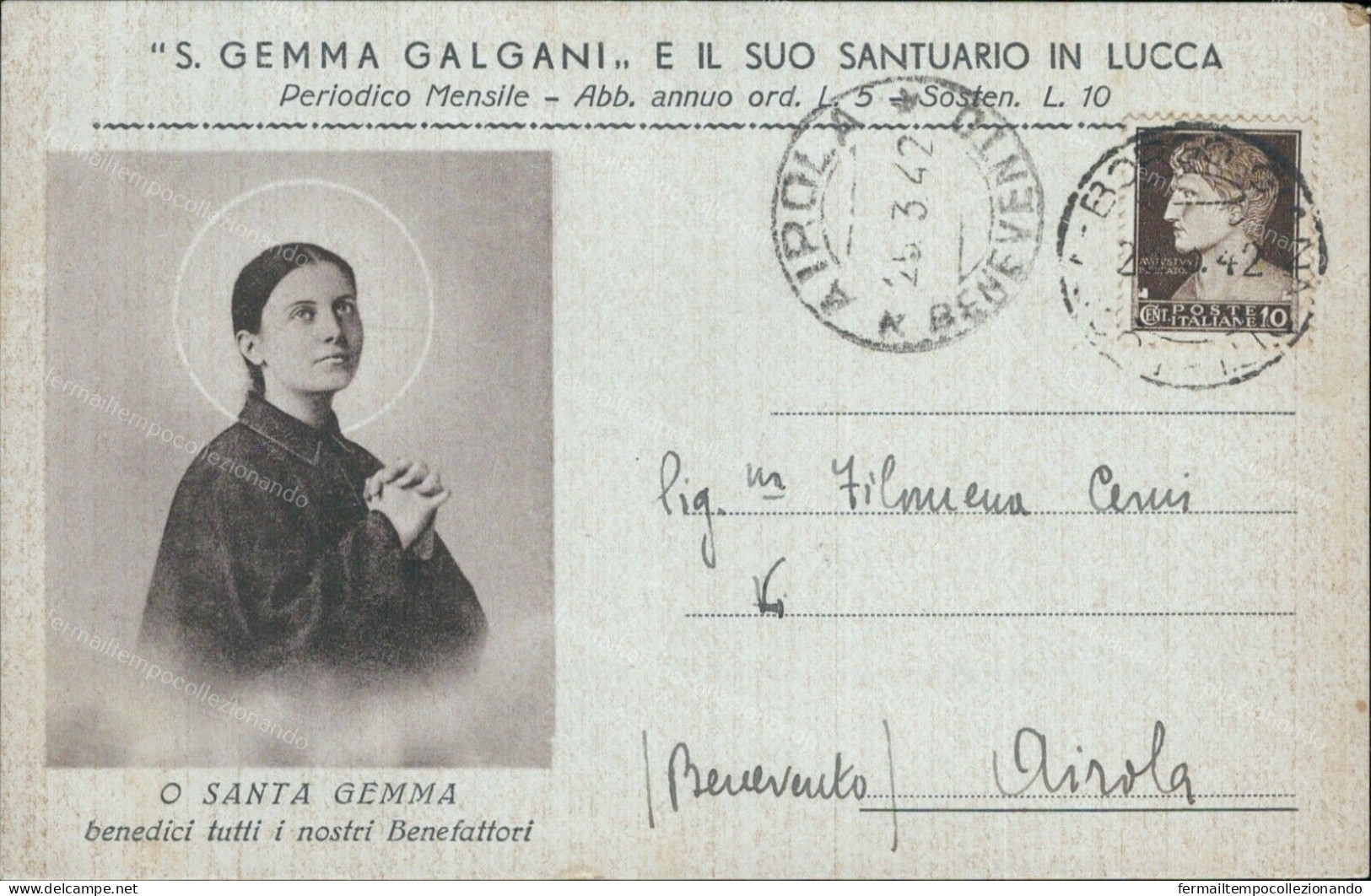 Cs450 Cartolina Lucca Santuario S.gemma Galgani - Lucca