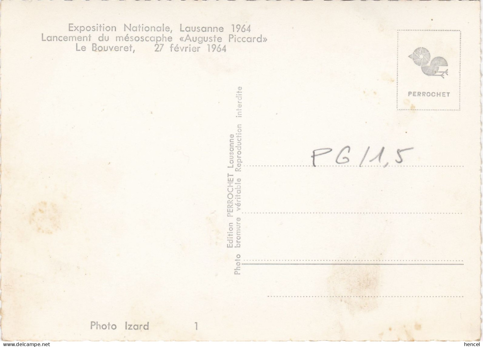 Sous-marin Touristique.Lancement Du Mésoscaphe"Auguste PICCARD" LE BOUVERET - PORT-VALAIS Le 27 Février 1964 - Sous-marins