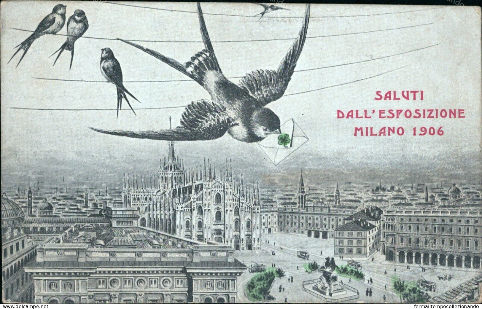 Cs462 Cartolina Saluti Dall'esposizione Di Milano 1906 1906 - Milano (Milan)