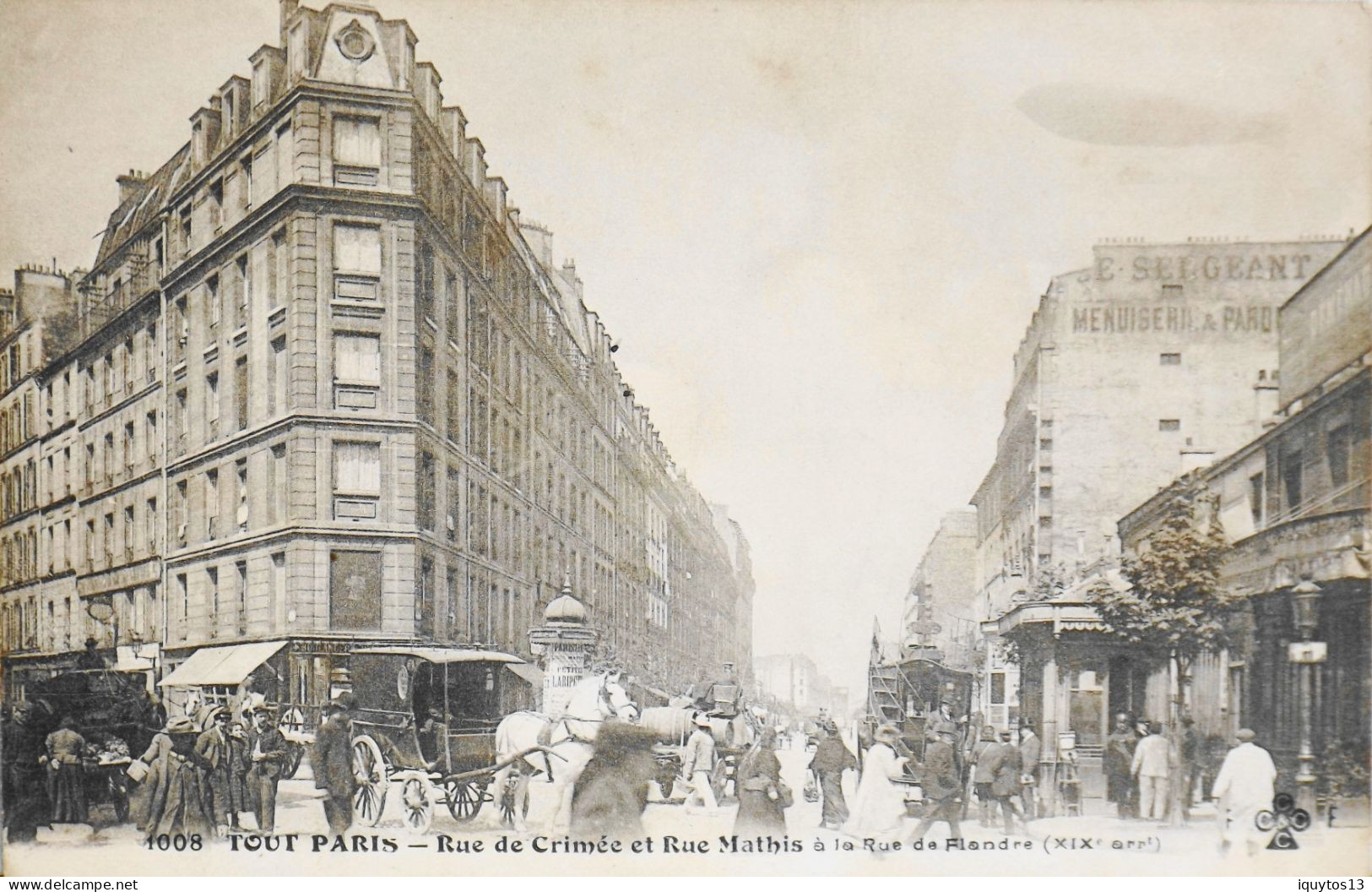 CPA. [75] > TOUT PARIS > N° 1008 - (pas Vue) - Rue De Crimée Et Rue Mathis à La Rue Des Flandres - (XIXe Arrt.) - TBE - Paris (19)