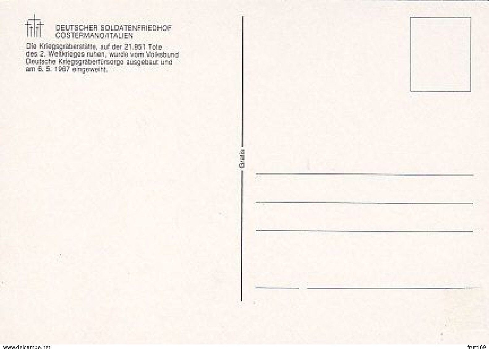 AK 211416 ITALY - Costermano - Deutscher Soldatenfriedhof - Andere & Zonder Classificatie