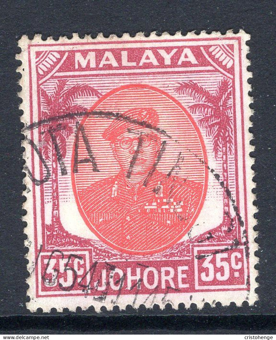 Malaysian States - Johore - 1949 Sultan Sir Ibrahim - 35c Scarlet & Purple Used (SG 142b) - Johore