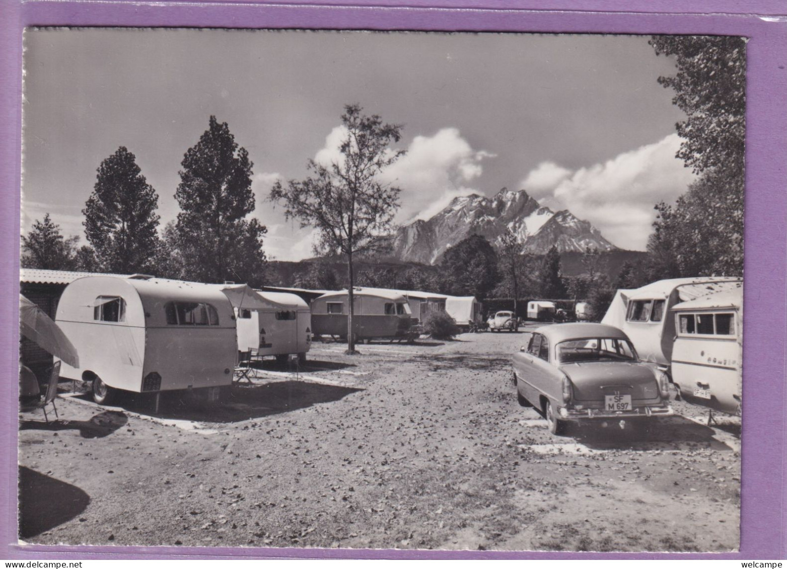 OUDE POSTKAART - ZWITSERLAND -     CARAVAN PLATZ LIDO - LUZERN - Lucerne