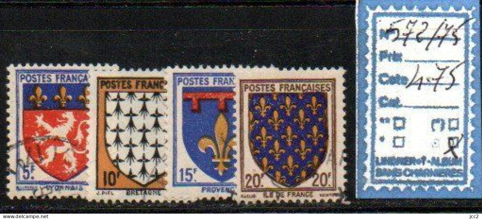 FRANCE OBLITERE - N° 572/75 - Used Stamps