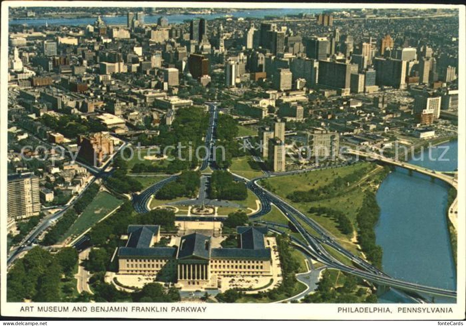 72050333 Philadelphia Pennsylvania Art Museum Benjamin Franklin Parkway Aerial V - Sonstige & Ohne Zuordnung
