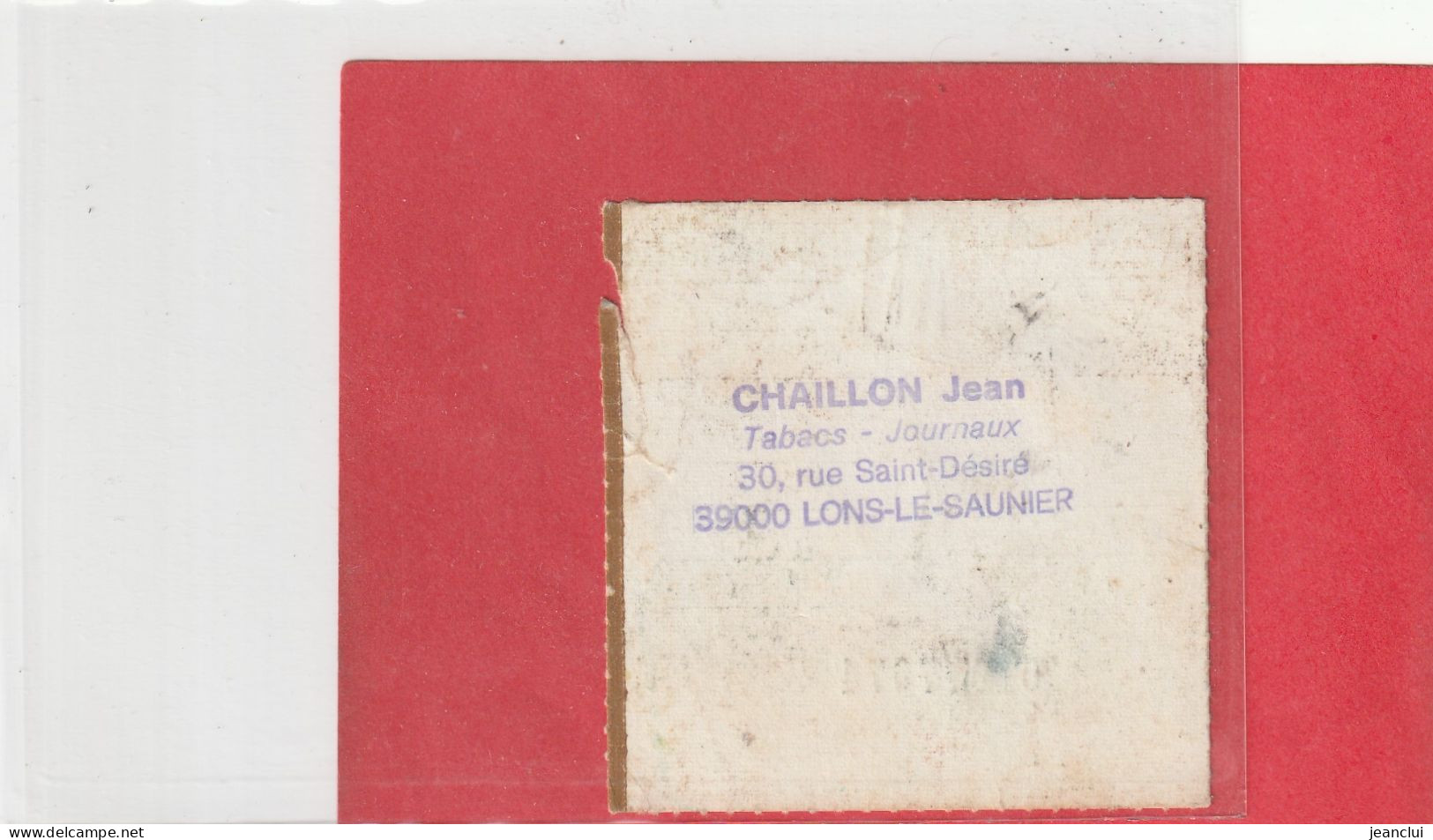 TAXE SUR LES AUTOMOBILES ( Vignett. 5-7 CV . DELIVREE CHEZ CHAILLON Jean 30 Rue St-desire . LONS-LE-SAUNIER .  2 SCANNES - Auto's