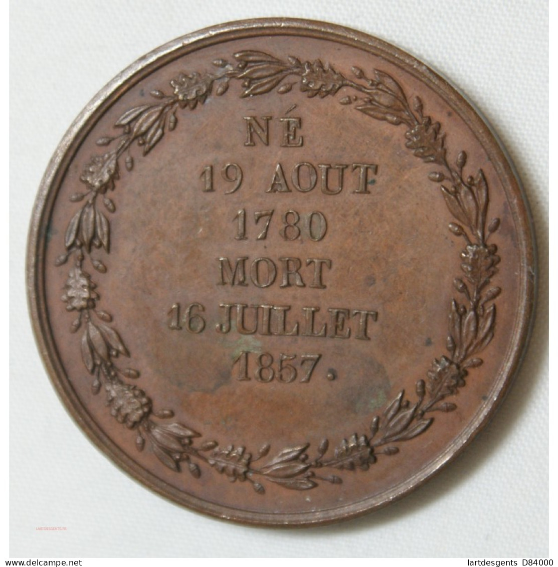 MEDAILLE Pierre Jean DE BERANGER 1857 Par Montagny.F - Professionals/Firms