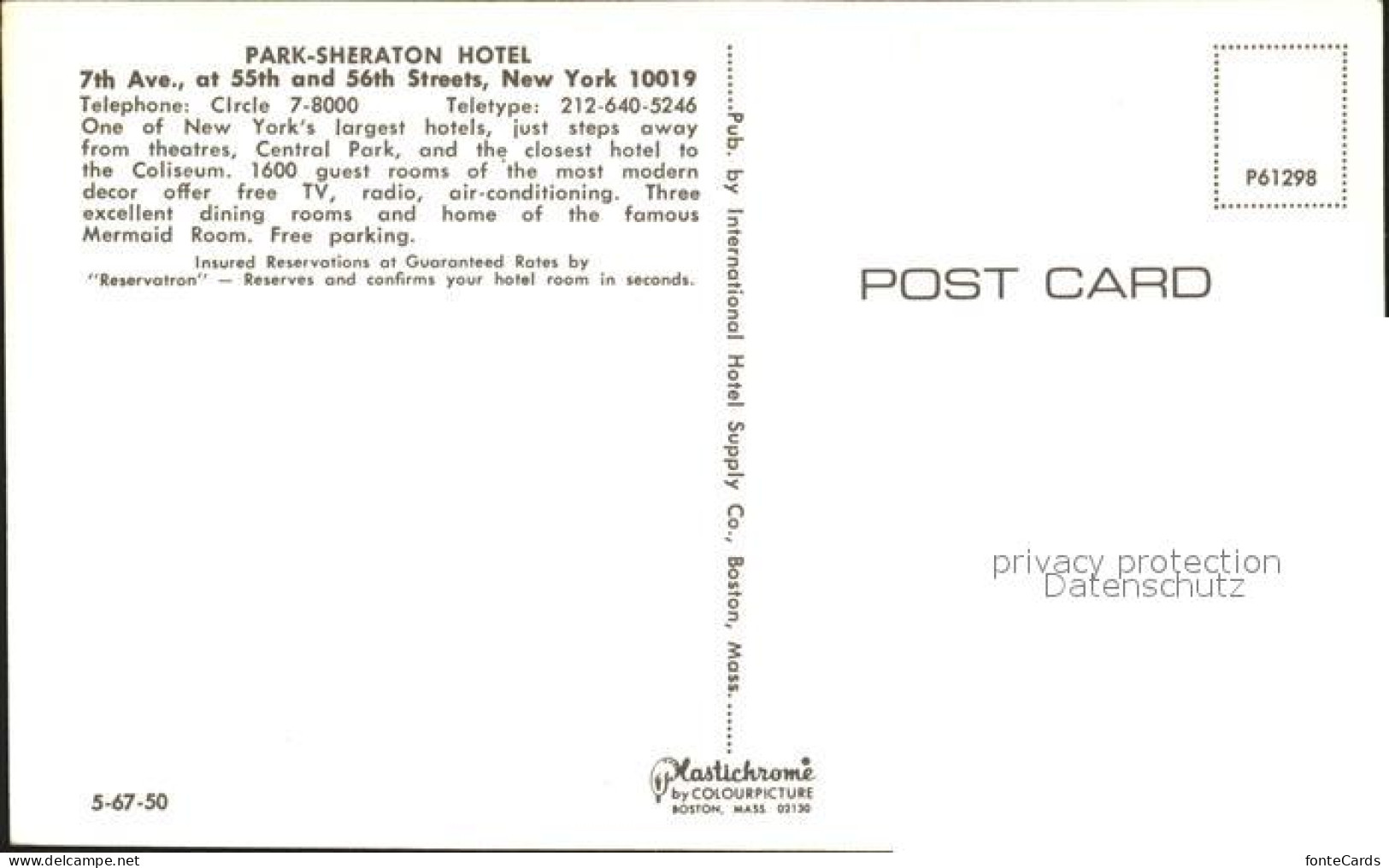 72045293 New_York_City The Park Sheraton Hotel - Otros & Sin Clasificación