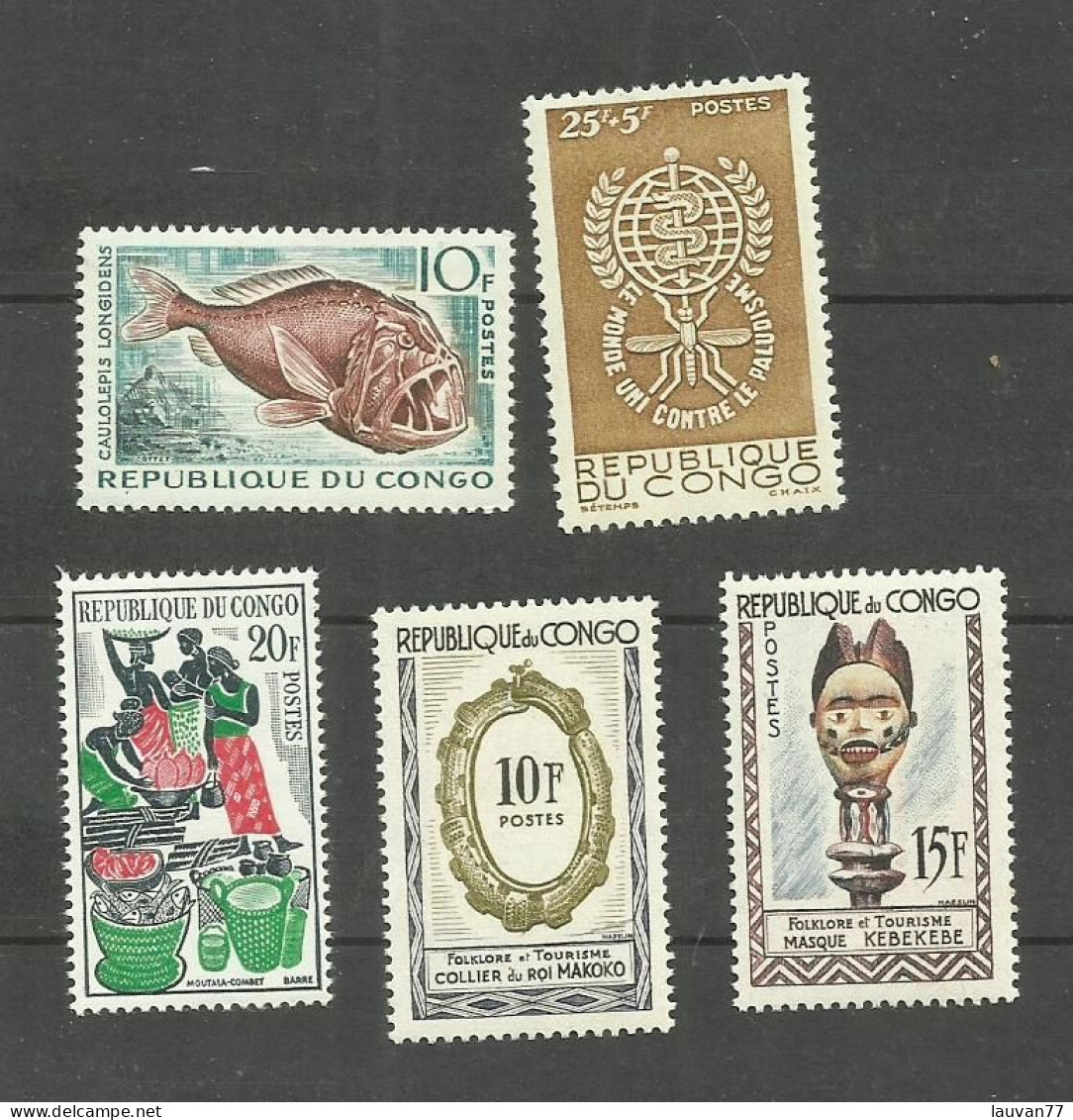 CONGO N°147, 148, 149, 156, 157 Neufs** Cote 4€ - Ungebraucht