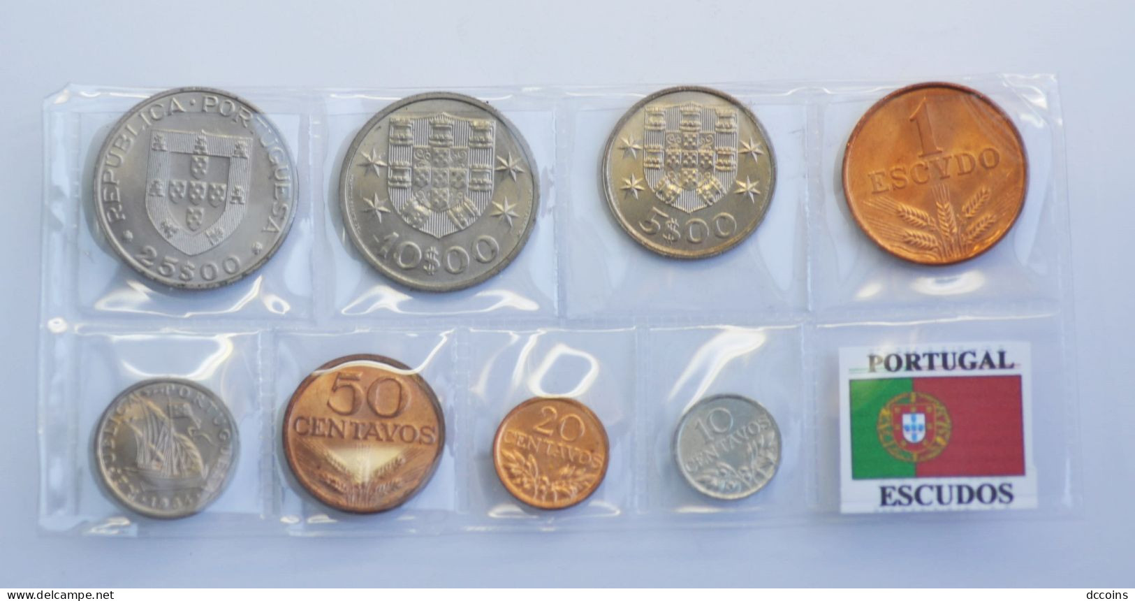 Serie Escudos 8 Coins Uncirculated With Original Color Can Be Different Dates. - Portugal