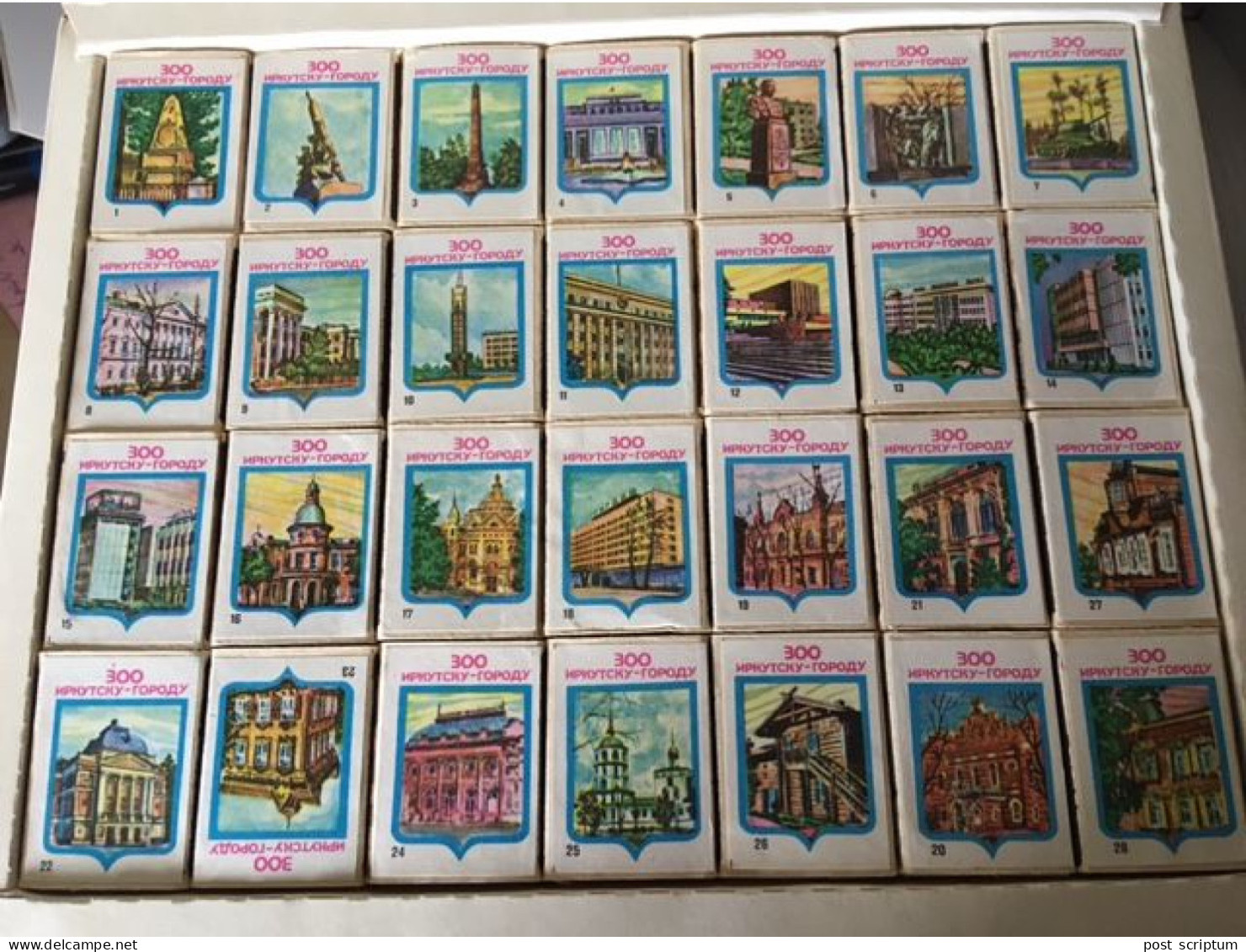 Autres Collections - Boite Contenant 28 Boites D'allumettes Pleines - Russie URSS - Matchboxes