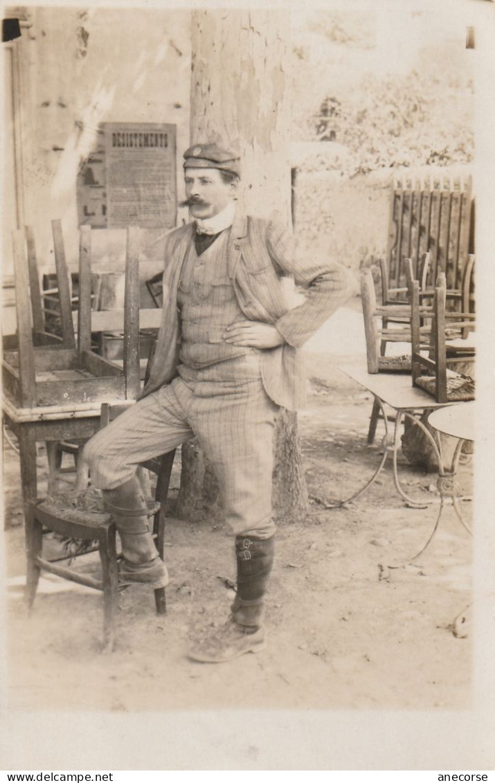 Carte Photo Homme ( Chauffeur Cycliste Soldat // ) - Foto