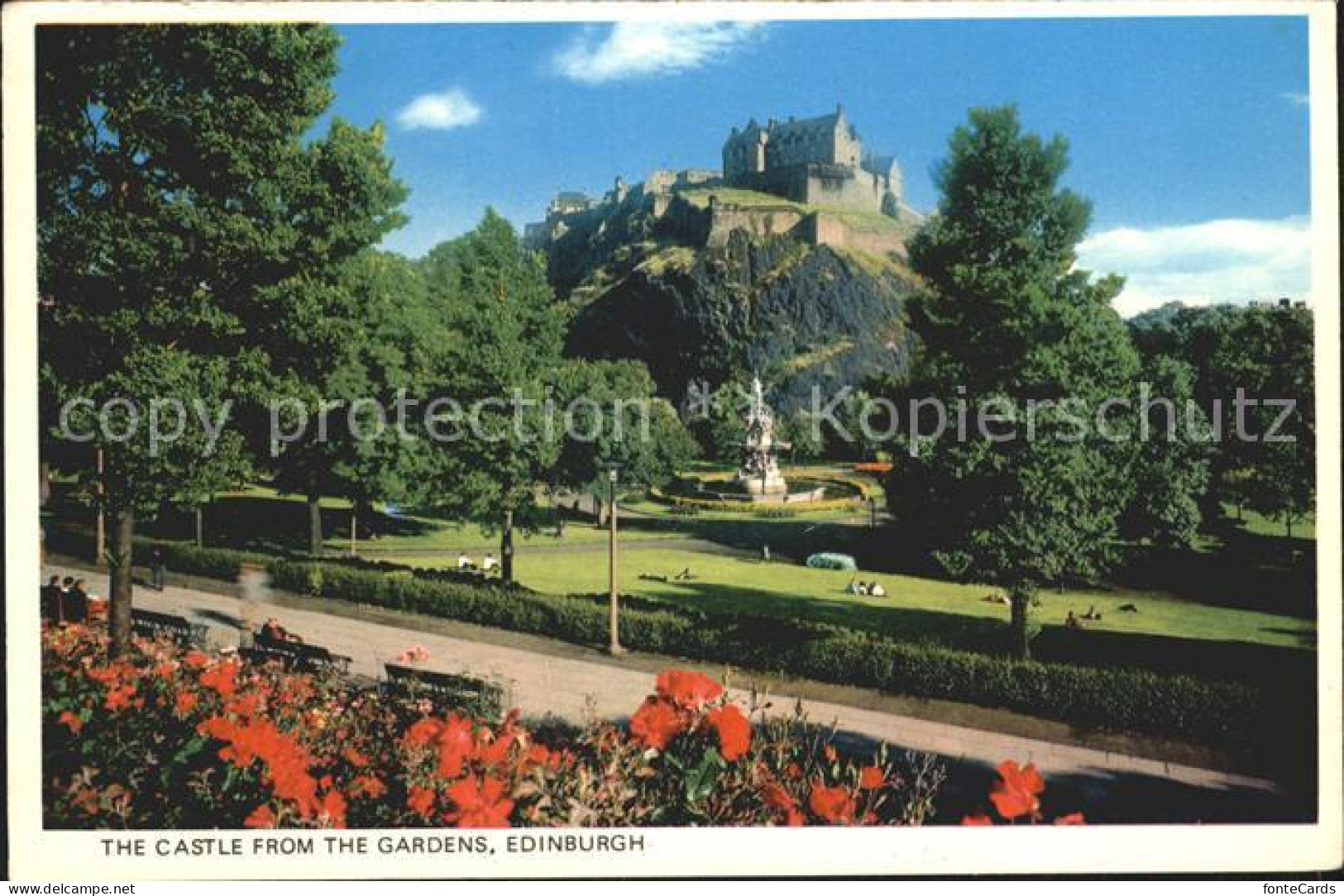 72025985 Edinburgh The Castle From The Gardens Edinburgh - Sonstige & Ohne Zuordnung