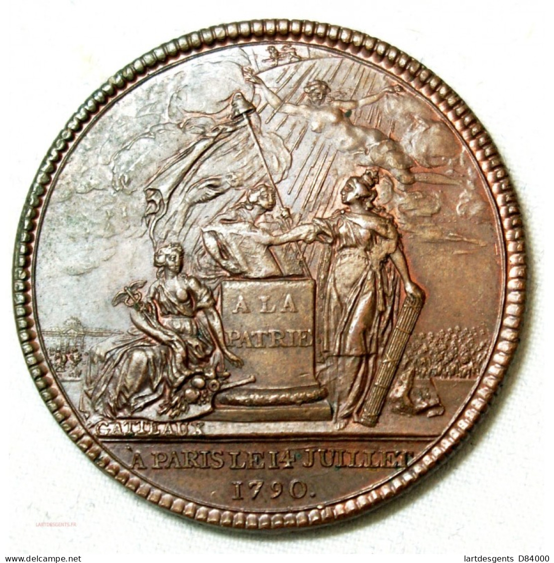 Médaille Confédérations Des François 1790 Superbe - Professionals / Firms