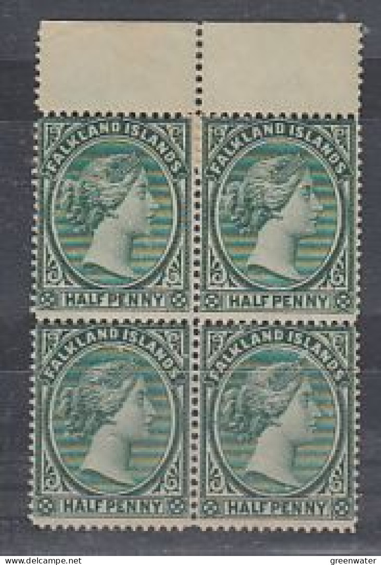 Falkland Islands 1902 Queen Victoria Half Penny Bl Of 4 Unused (59770) - As They Are, See Scan - Falklandinseln