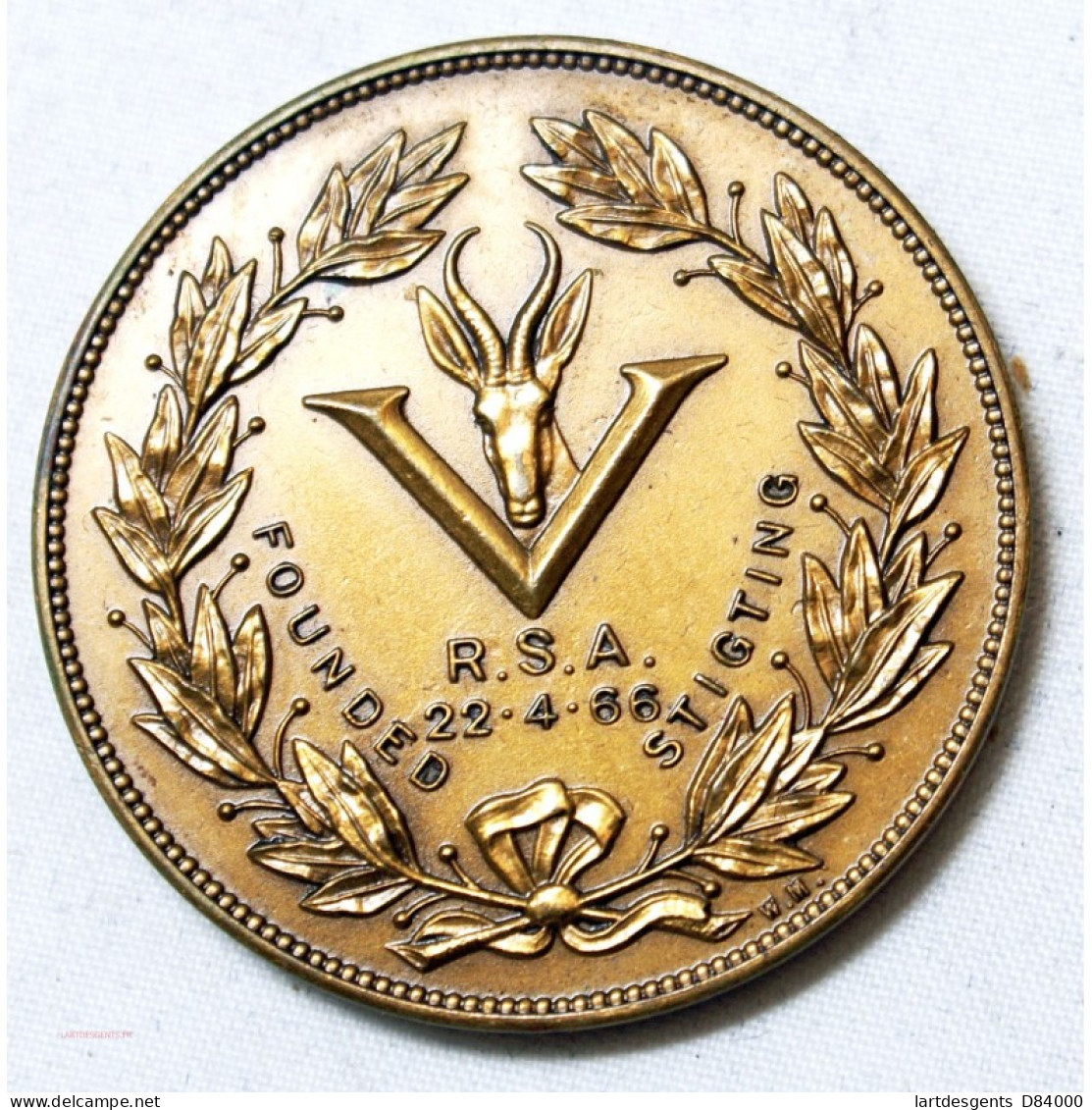 Médaille Afrique Du Sud, OFS Numismatics Society Founding In 1966 - Professionnels / De Société