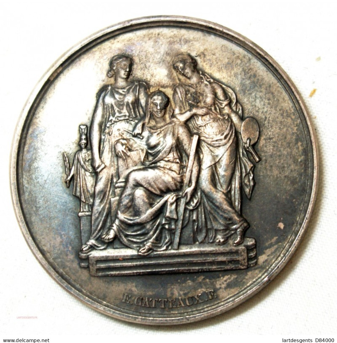 MEDAILLE Ecole Des Beaux Arts Décernée à M. DEMIZEL 1905-06 Par E. GATTEAUX. F. - Professionals/Firms