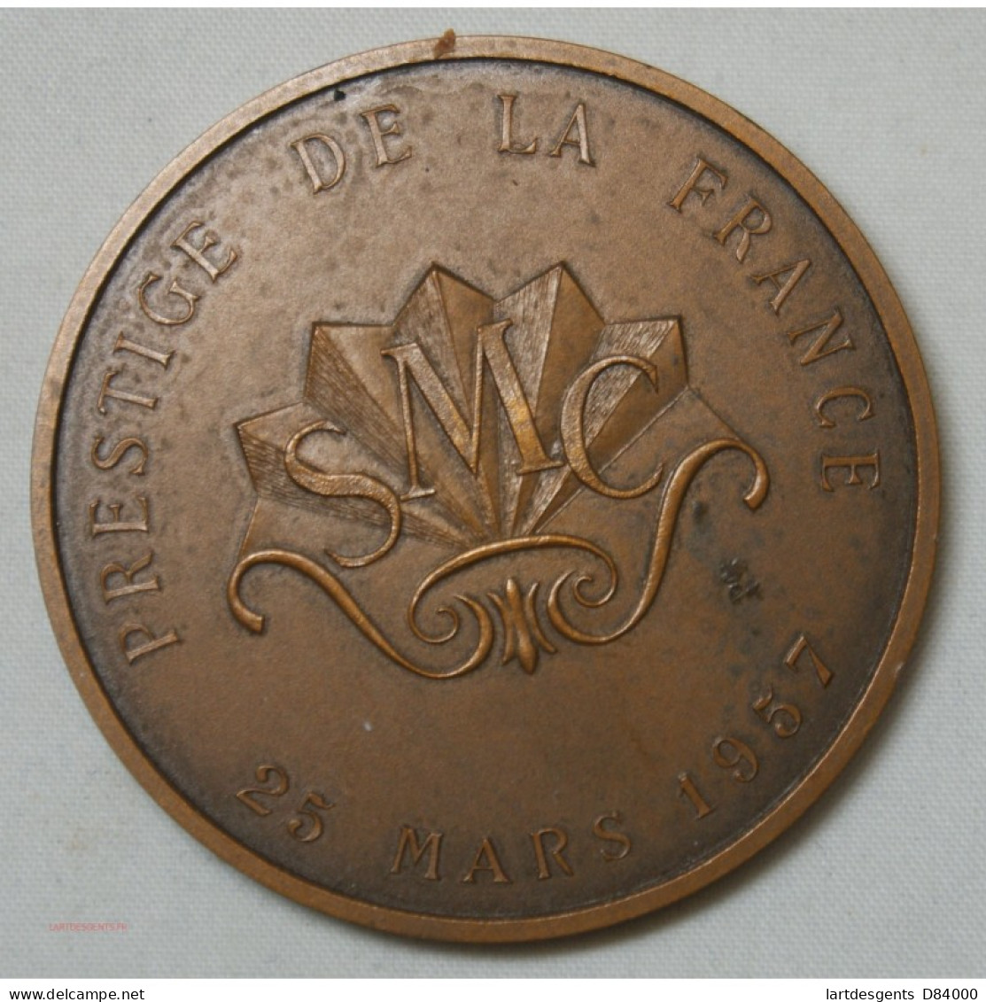 Médaille Prestige De La France, SMC Société Marseillaise De Crédit 25-3-1957 - Professionali / Di Società