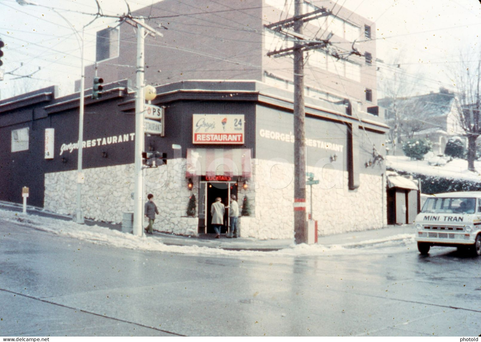 6 SLIDES SET 1971 CORNER GEORGES RESTAURANT SEATTLE WASHINGTON USA 35mm AMATEUR 16mm SLIDE Not PHOTO No FOTO NB4133 - Diapositives