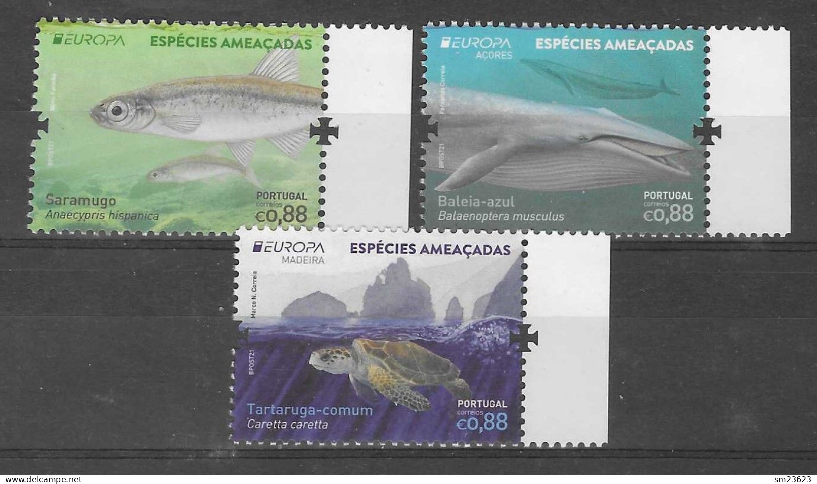 Portugal  / Azoren  / Madeira  07.05.2021 , EUROPA CEPT National Gefährdete Wildtiere - Postfrisch / MNH / (**) - Unused Stamps