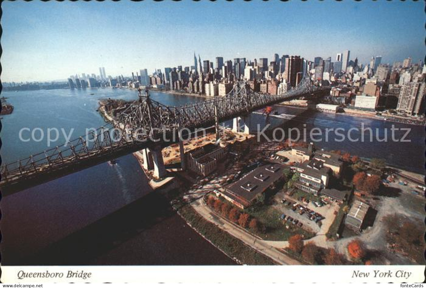 72016893 New_York_City Fliegeraufnahme Queensboro Bridge - Altri & Non Classificati