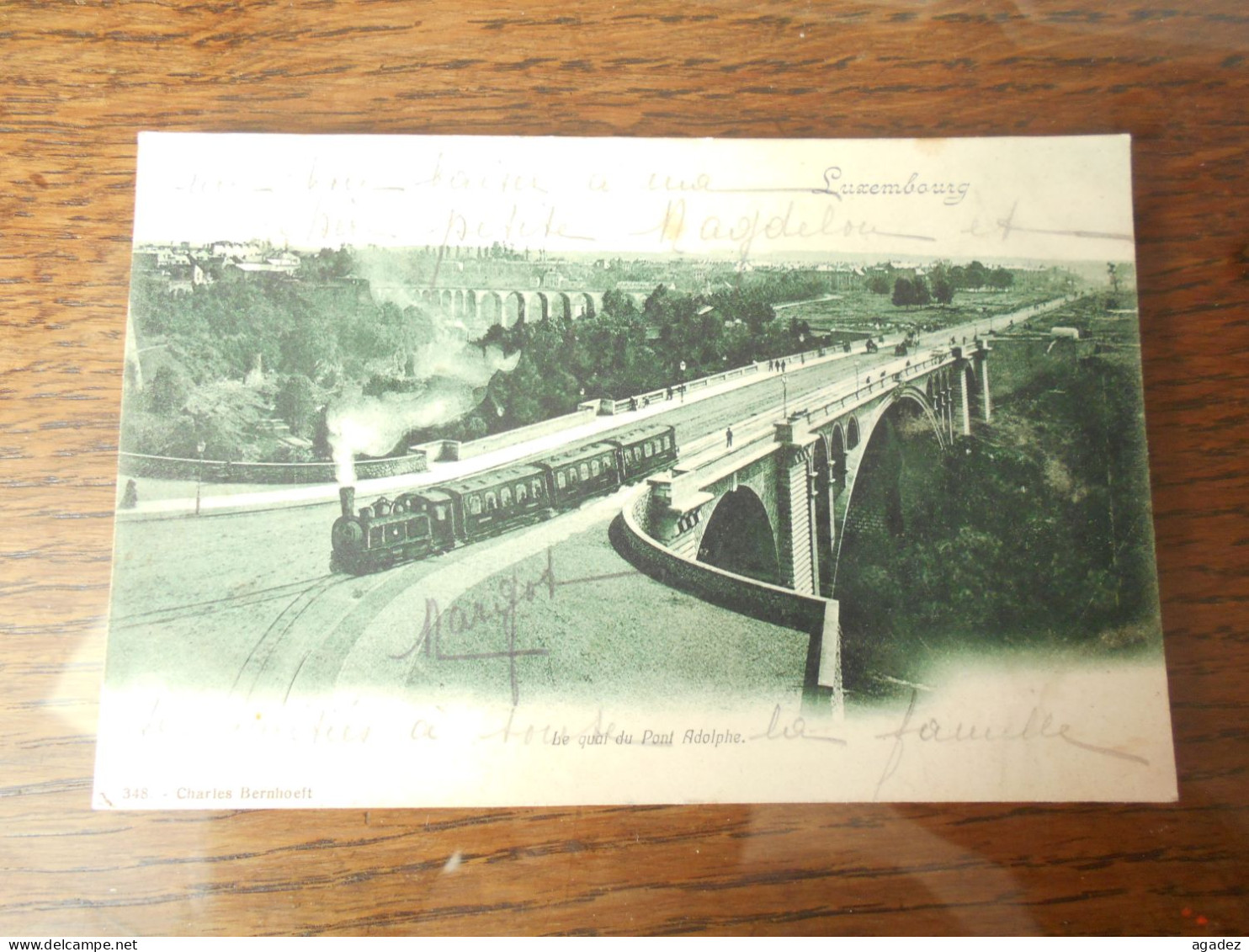 Cpa Luxembourg Le Quai Du Pont Adolphe ,train 1904 - Luxemburgo - Ciudad