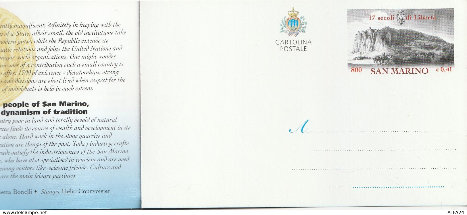 LIBRETTO REPUBBLICA SANMARINO 17 SECOLI DI LIBERTA NUOVO (XT4105 - Carnets