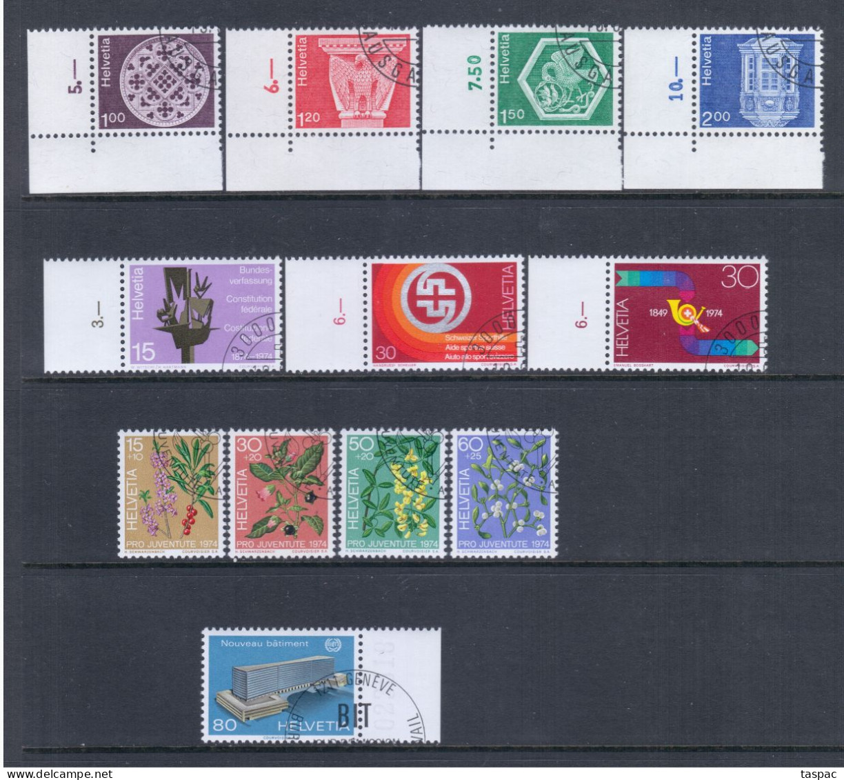 Switzerland 1974 Complete Year Set - Used (CTO) - 26 Stamps + 1 S/s (please See Description) - Used Stamps