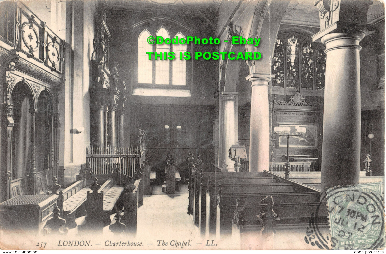 R343443 257. London. Charterhouse. The Chapel. LL. 1907 - Sonstige & Ohne Zuordnung