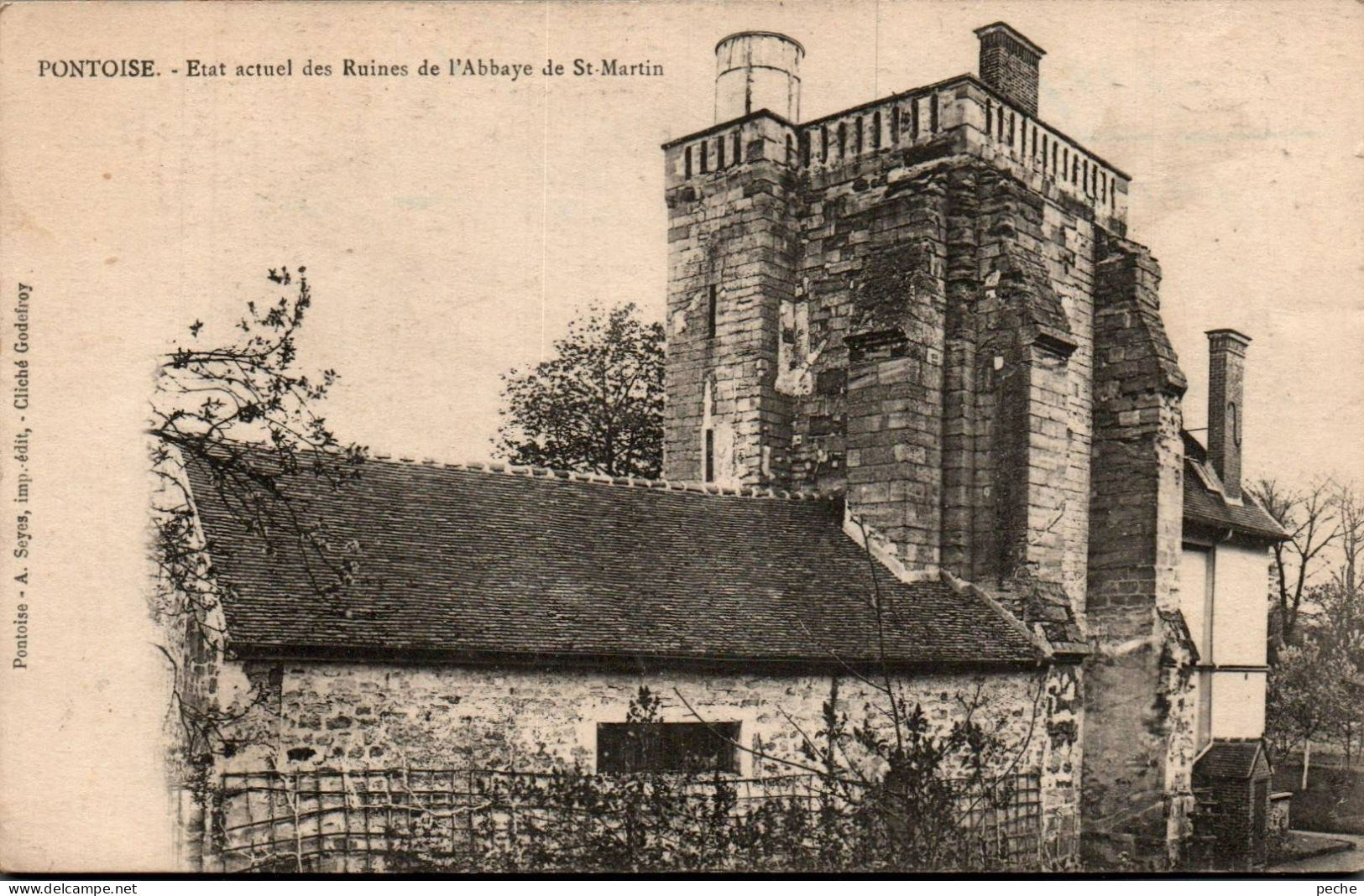 N° 2452 W -cpa Pontoise -état Actuel Des Ruines De L'abbaye De St Martin- - Pontoise