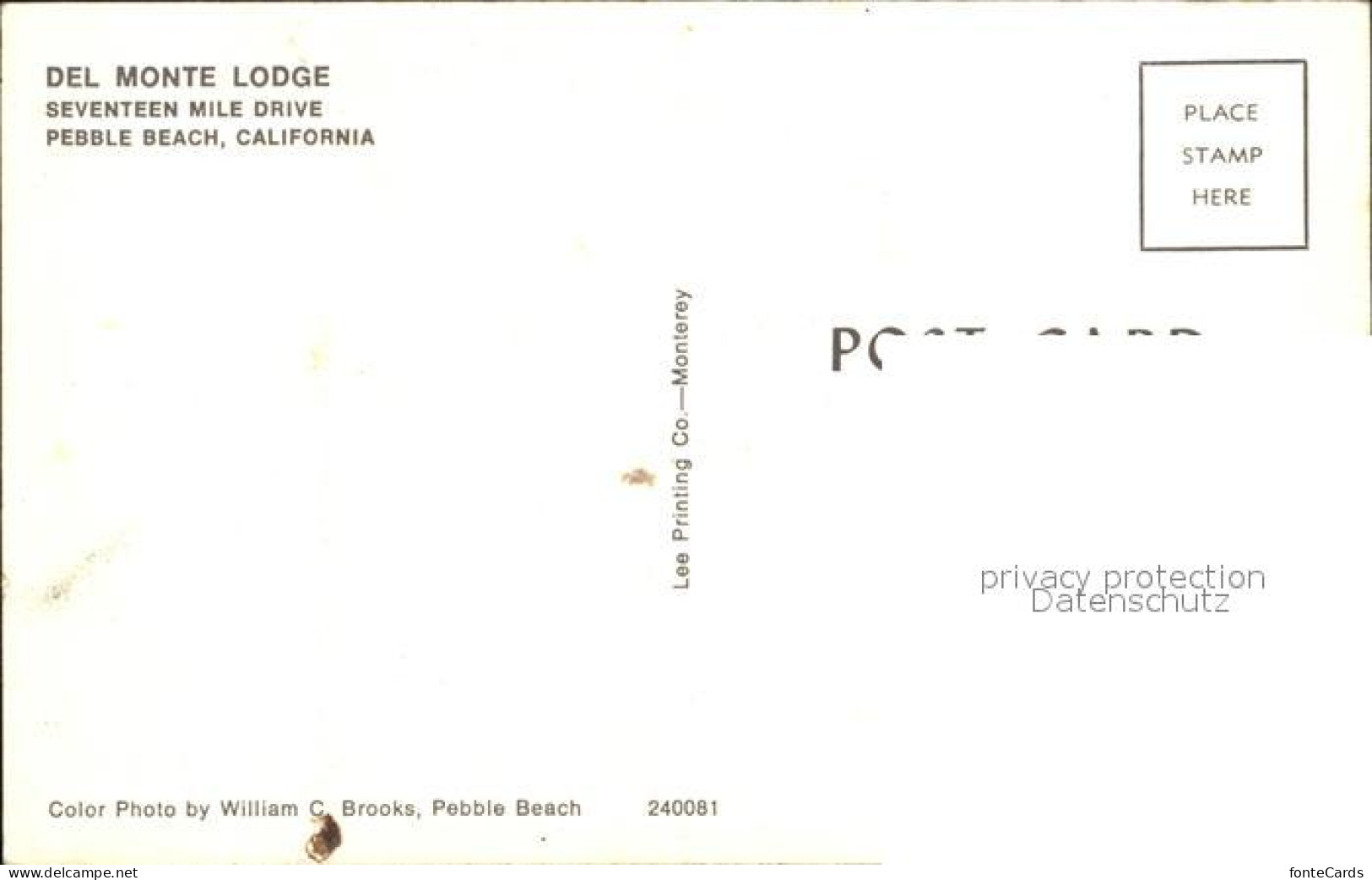 72006992 Pebble_Beach Del Monte Lodge - Other & Unclassified