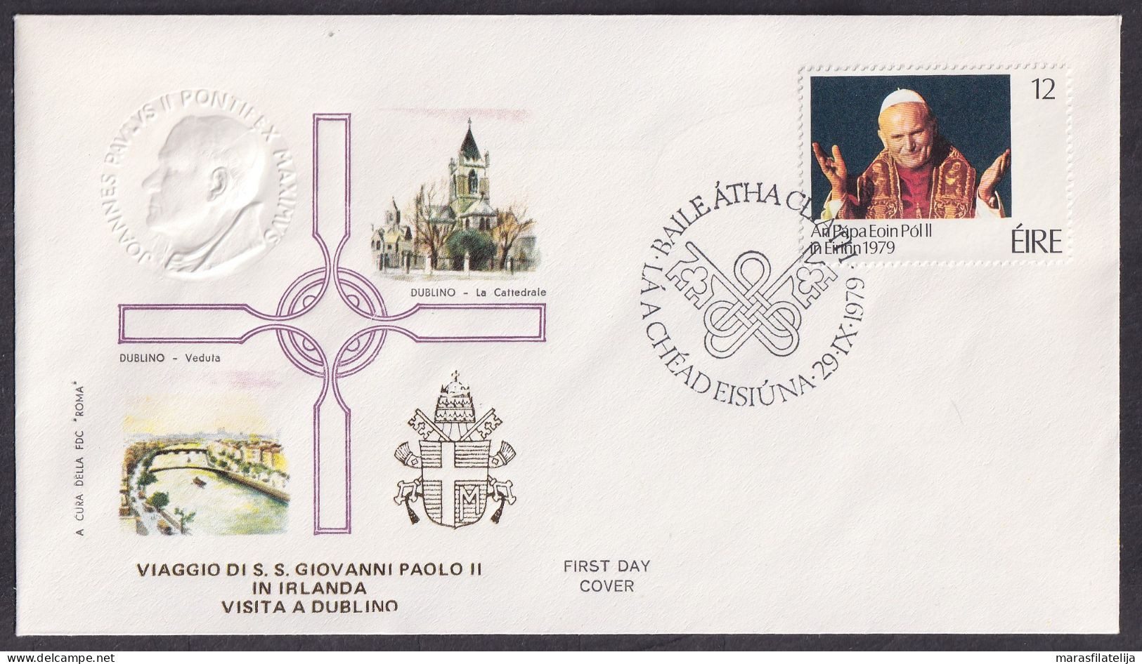 Vatican Ireland 1979, Pope Paul John II Visit - Dublin, Special Cover - Andere & Zonder Classificatie