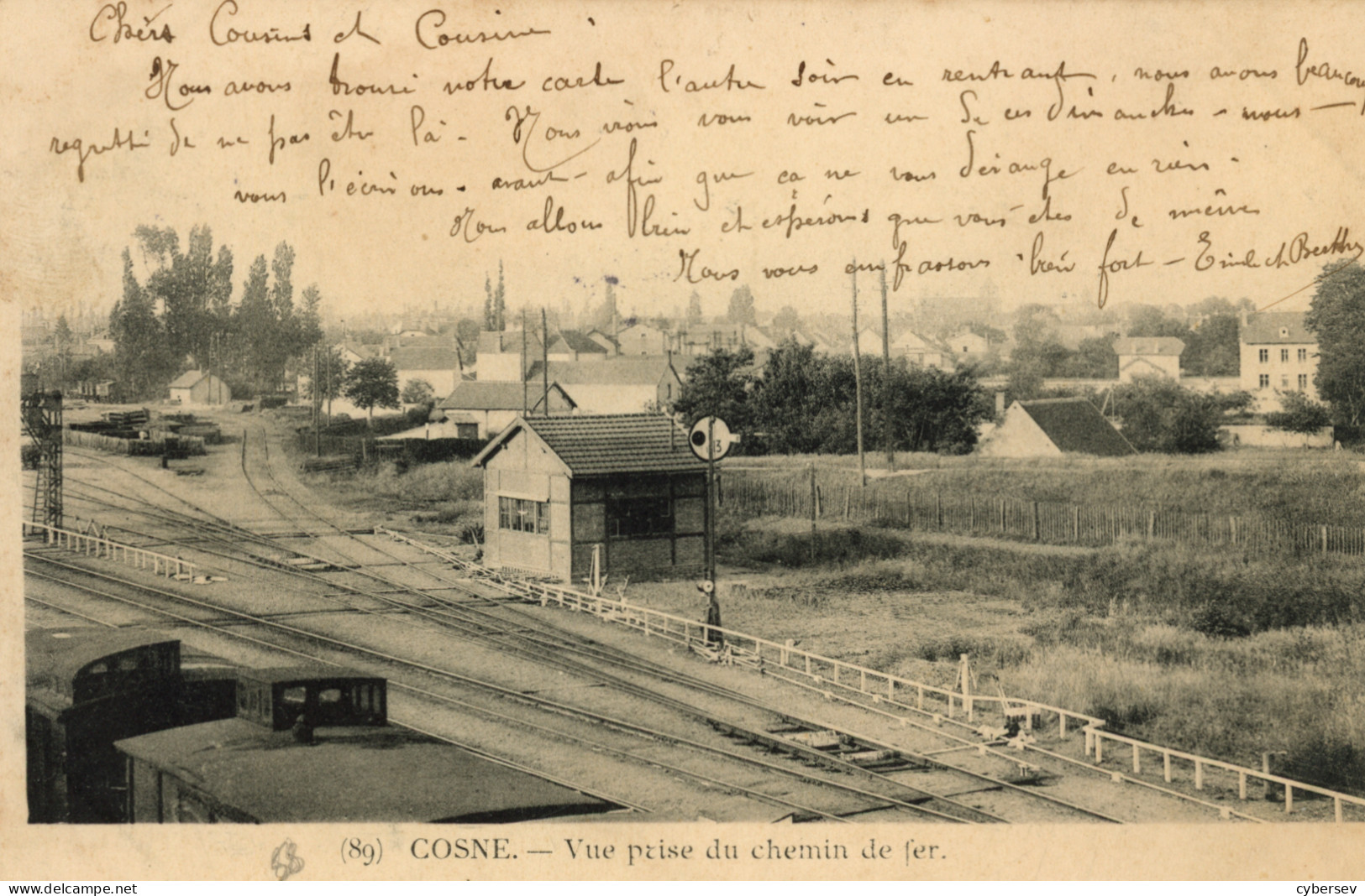 COSNE - Vue Prise Du Chemin De Fer - Cosne Cours Sur Loire