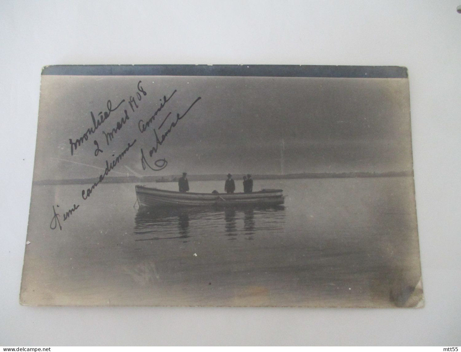 1908 CARTE PHOTO BARQUE INSCRIPTION MONTREAL - Other & Unclassified