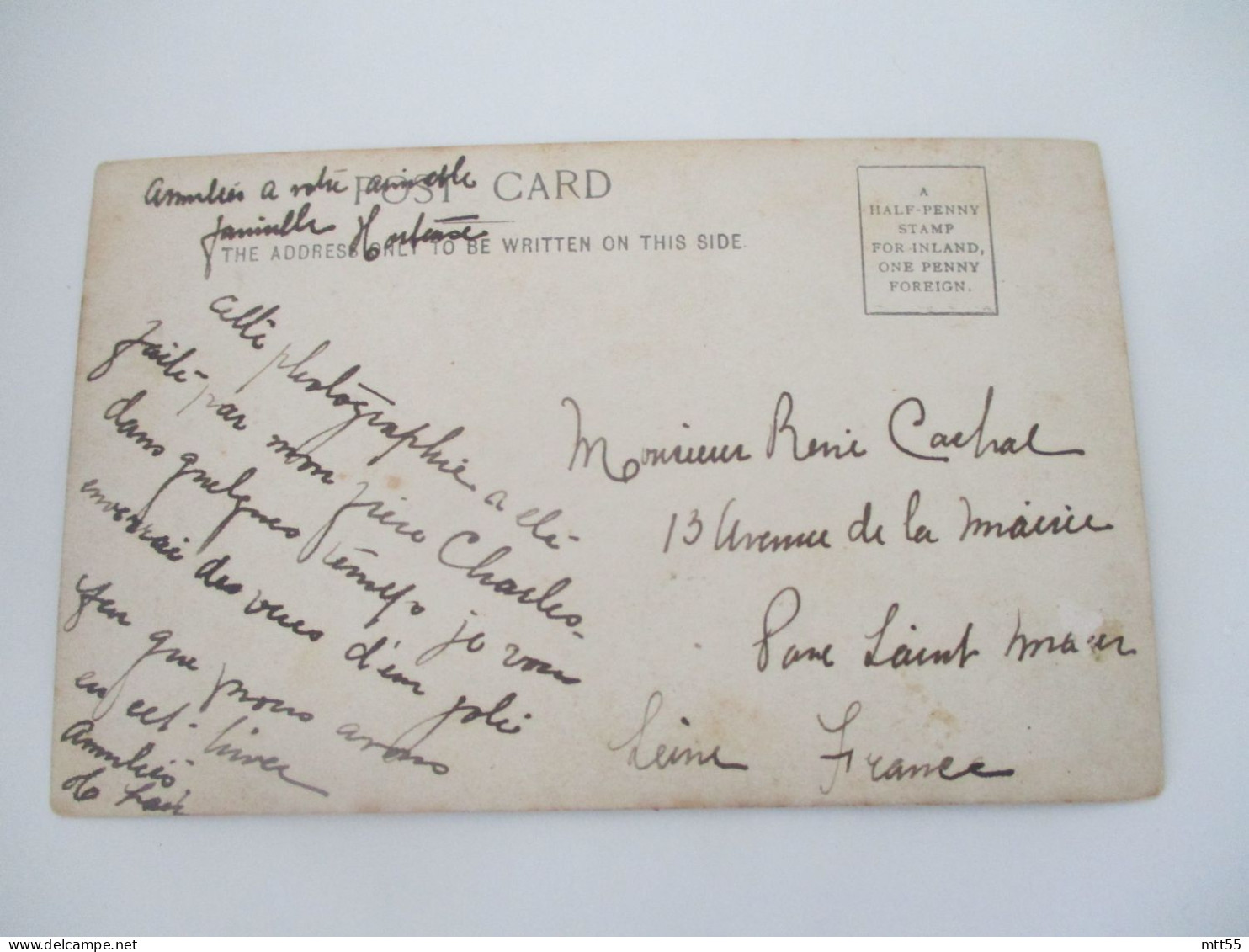 1908 CARTE PHOTO BARQUE INSCRIPTION MONTREAL - Other & Unclassified