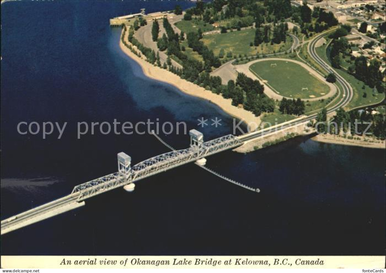 71996361 Kelowna Fliegeraufnahme Okanagan Lake Bridge  Kelowna - Non Classés