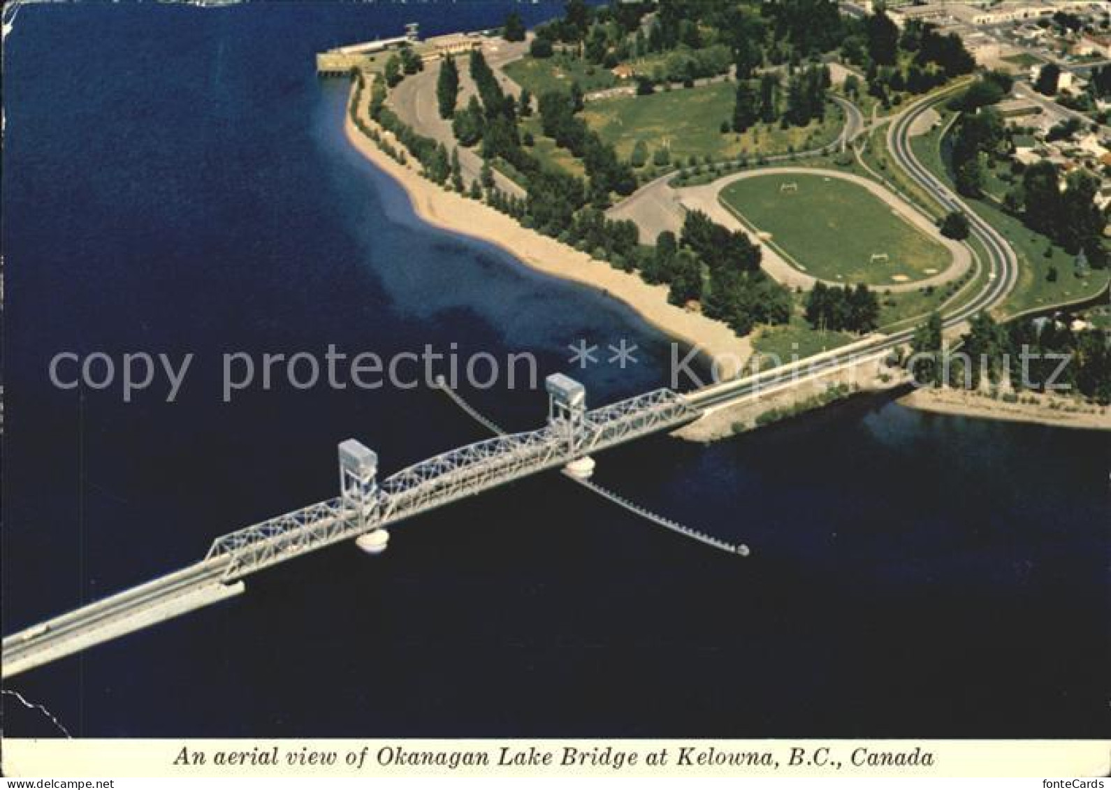 71996359 Kelowna Fliegeraufnahme Okanagan Lake Bridge Kelowna - Sin Clasificación