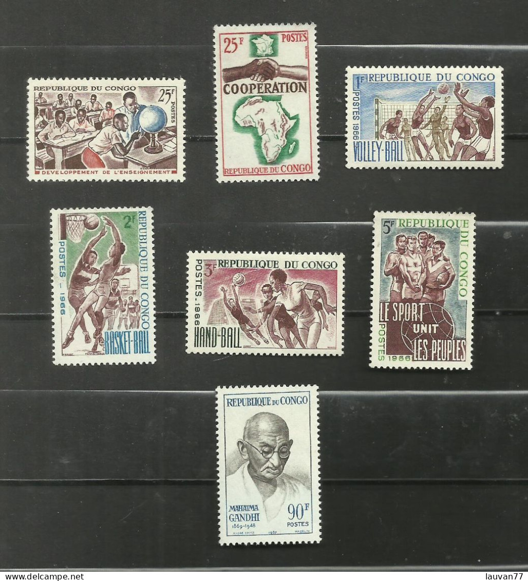 CONGO N°167, 170, 190 à 193, 206 Neufs** Cote 4.60€ - Mint/hinged