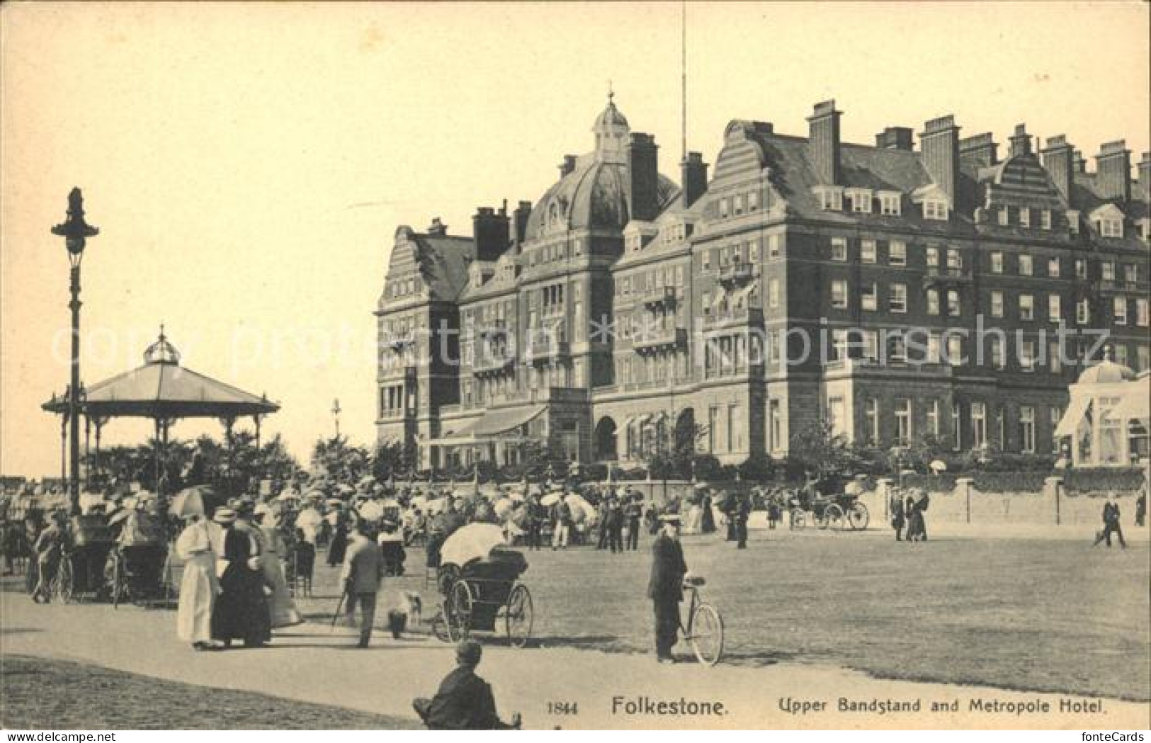 71991014 Folkestone Upper Bandstrand And Metropole Hotel Folkestone - Andere & Zonder Classificatie